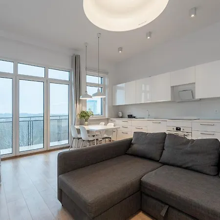 Appartamento Penthouse With A View Of Lodz & Free Parking Esterno foto